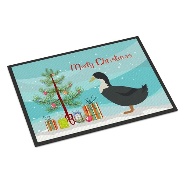 Carolines Treasures Blue Swedish Duck Christmas Indoor or Outdoor Mat - 18 x 27 in. BB9229MAT - main